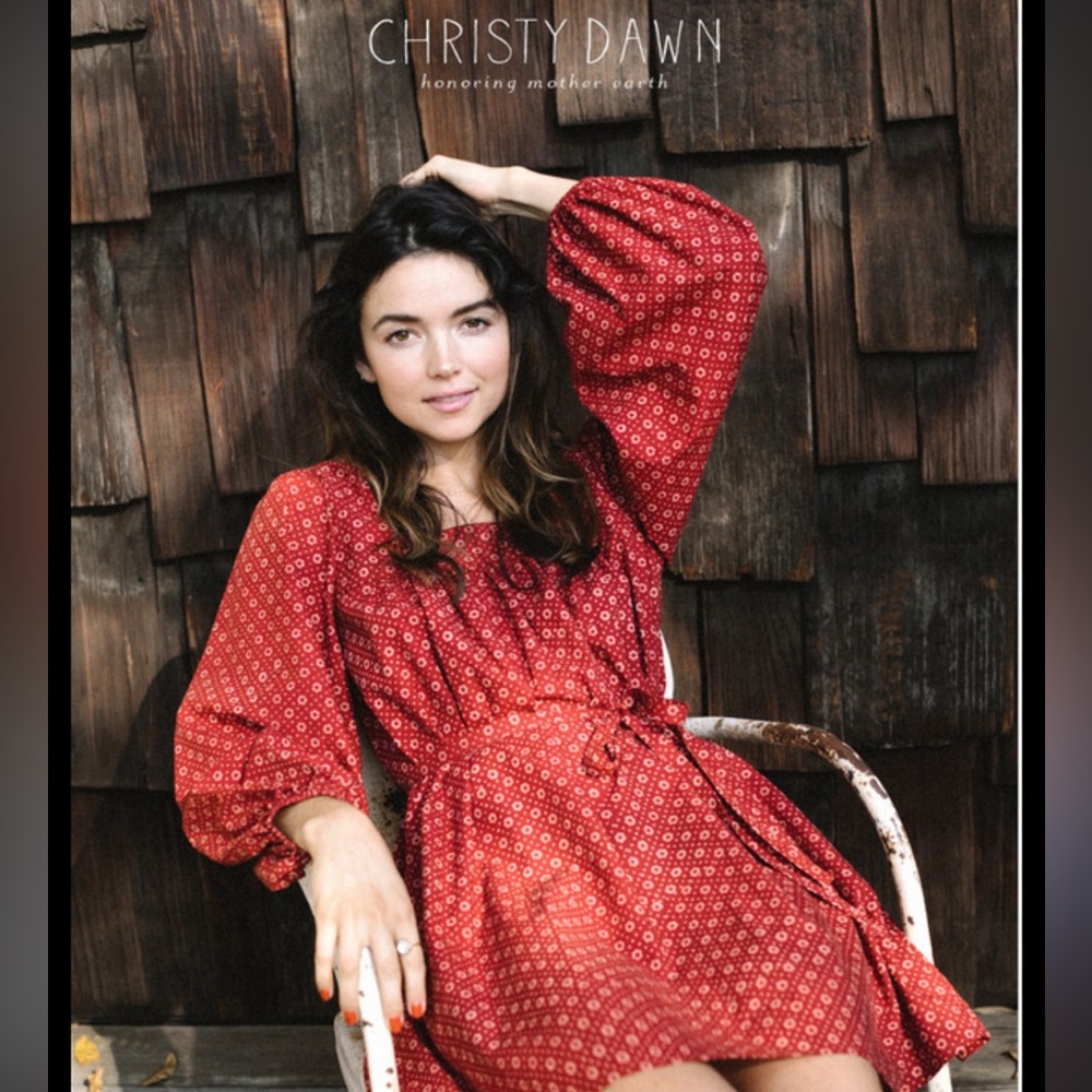 Christy Dawn Sabrina Dress in Red Petunia Dot